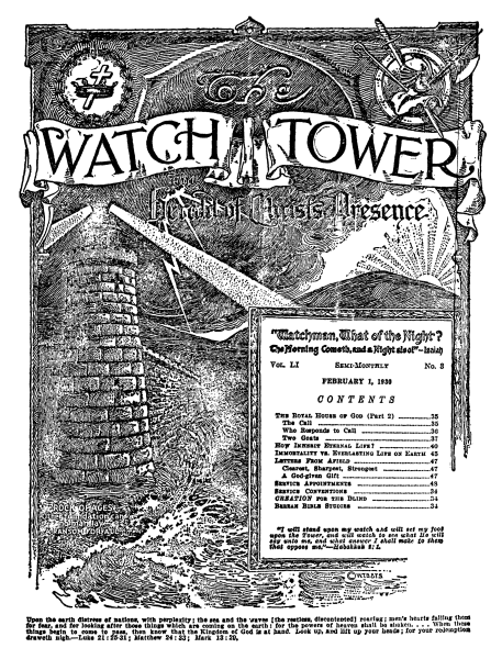 Fichier:La-tour-de-garde-du-1er-février-1930-1930-en p01 couverture.png